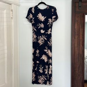 LEITH navy floral maxi dress, size XS